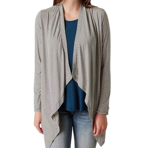 Daytrip Buckle Striped Cardigan Coverup Sweater - Picture 1 of 9